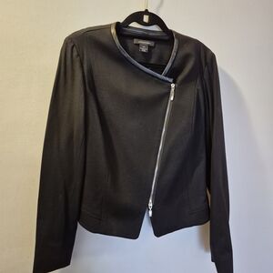 Black Asymmetrical Zip Jacket